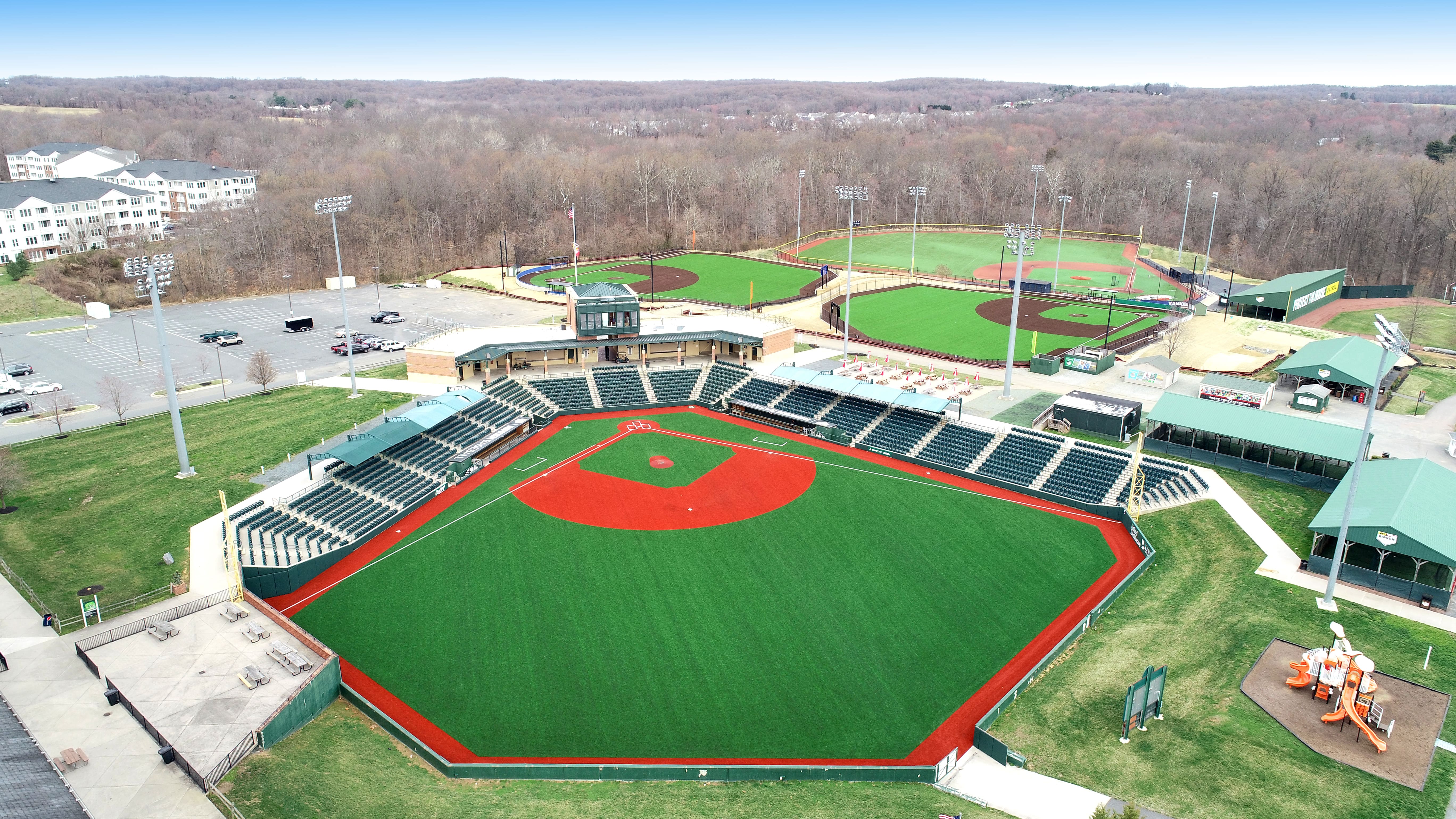 The Ripken Experience™ Aberdeen drone image of youth baseball tournament facility